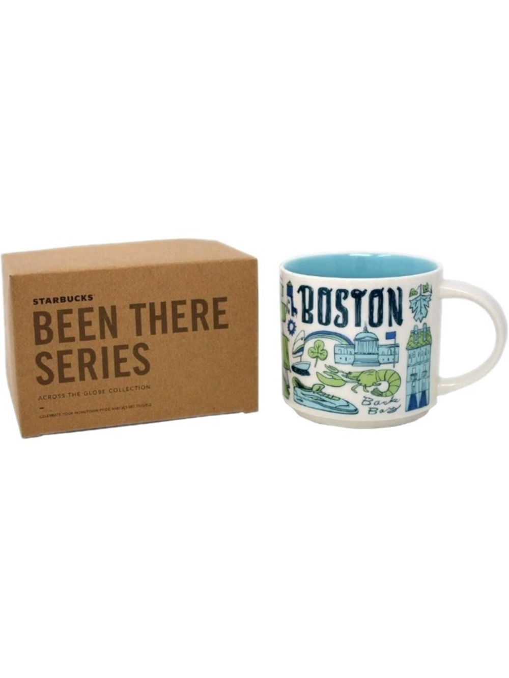 Starbucks Boston Been There Series Mug 14 oz 2018 Blue Original Box EUC Travel